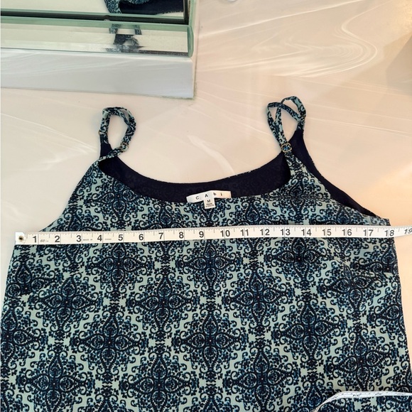 CAbi‎ Camisole Blue and Green Geometric Tank Top - Picture 9 of 12